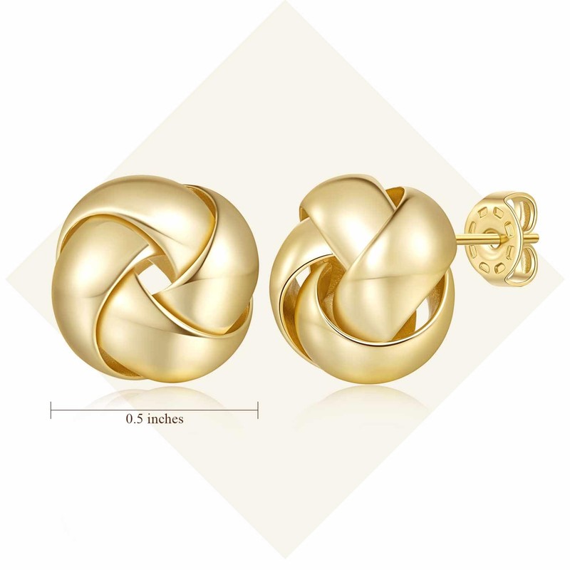 varger 14K Gold Stud Earring for Women Gold Studs Earrings