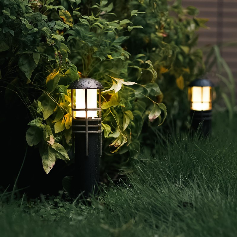 Malibu Aged Iron Collection LED Bollard Pathway Light LED Low