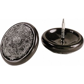 Shepherd Hardware 9155 1-1/4-Inch Nail On Furniture Glides with Carpet Base, 4-Pack