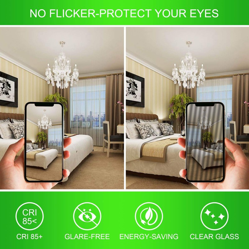 winshine E12 Candelabra LED Bulbs Dimmable 4000K Daylight 60W Equivalent,Type