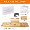 Bathtub Tray Table with Mirror and Bath Pillow, Expandable and