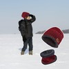 langyoujia Winter Hat, Children's Winter Warm Beanie Hat and Ring