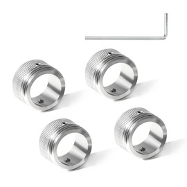 Folzirt 4pcs Radiator Thermostat Adapter Made of 304 Stainless Steel, M30 x 1.5 Thermostat Adapter for Ra, Rav, Ravl Valve, Heating Valve Adapter with Hex Key, Radiator Accessories