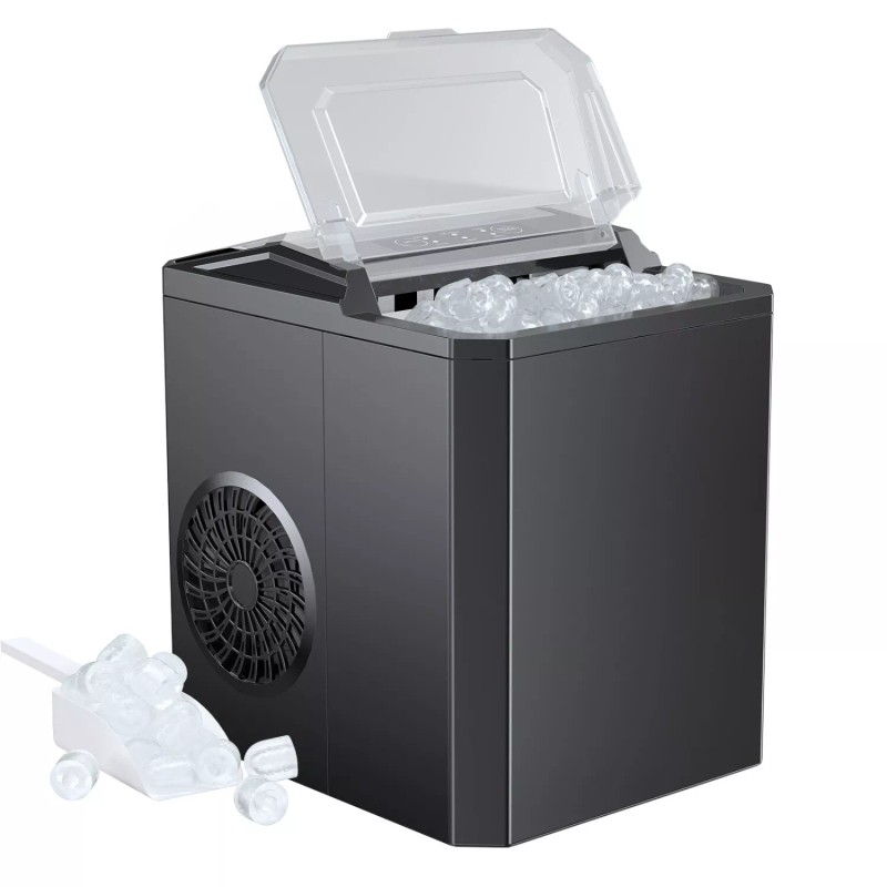 NEWBULIG Portable Countertop Ice Machine,Self-C - White