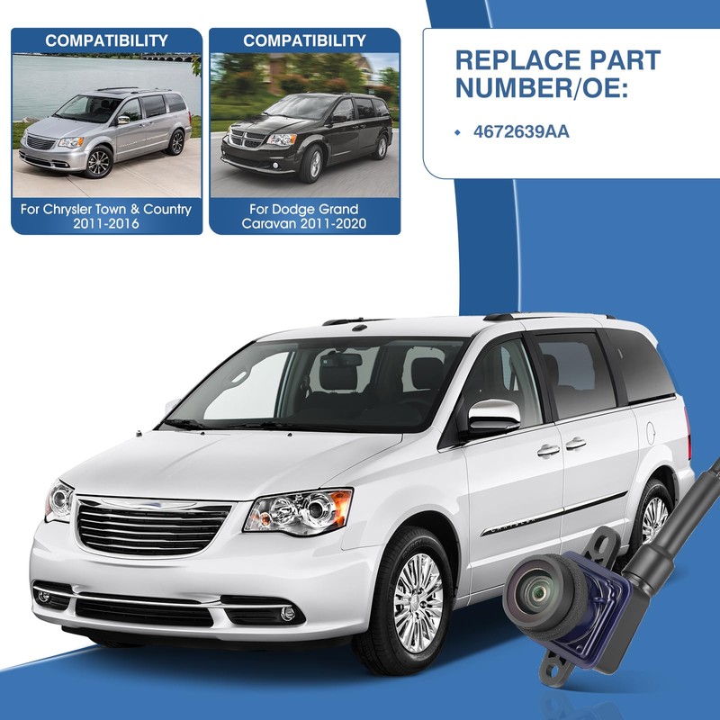 ACAUTO Rear View Backup Camera Fit for Chrysler Town &