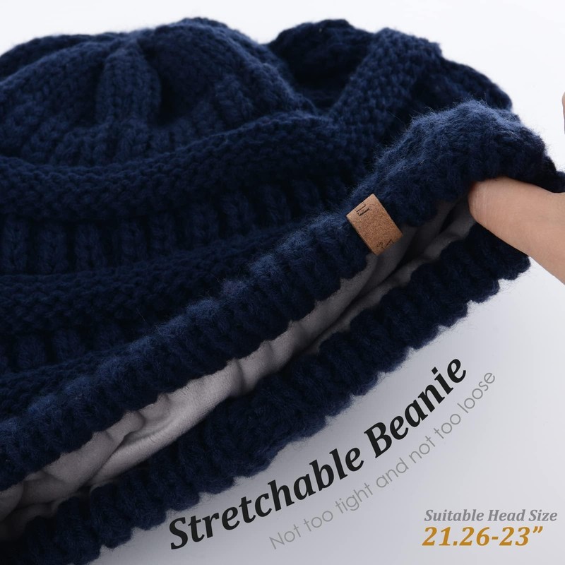 FURTALK Women's Beanie Hat, Warm, Winter-Wear with Soft Inner Lining,
