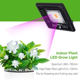 Luz de crecimiento LED COB impermeable de espectro completo, nueva tecnología Cob, luz de crecimiento LED Cob, disipación de calor natural sin ruido, adecuada para plantas, todas las etapas de cultivo