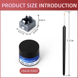 YIMAGUJRX RUNJRX Keyboard Switch Lube Kit JRX 205G0 0.53oz/15g, Switch Opener for Cherry MX Gateron TTC Holy Pandas Switch,Lube Tools for Mechanical Keyboard Switch