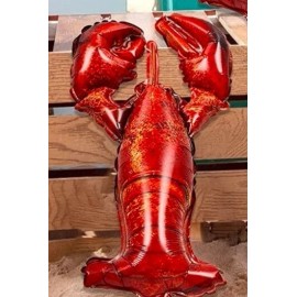 Unspecified Crawfish Real looking Red JUMBO FOIL 21 in by 10in Balloons Easter Lobster