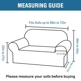 H.VERSAILTEX Stretch Velvet Loveseat Covers for 2 Cushion Couch Covers for Living Room Sofa Covers Slipcovers with Non Slip Straps Bottom, Ultra Thick Comfy Velour (Width 58"-72", Deep Teal)