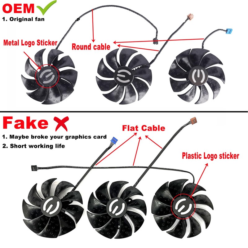 PLA09215S12H Graphics Card Fan for EVGA RTX 3070 3080 Ti