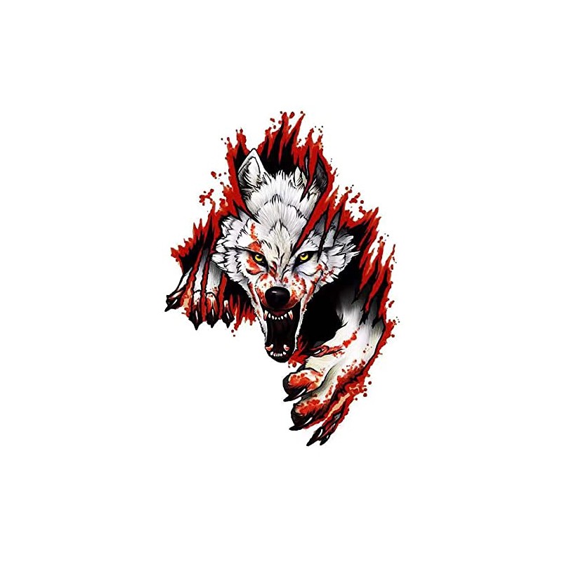 3D Wolf Head Sticker Wolf