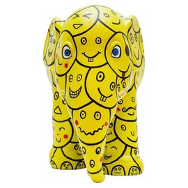 Elephant Parade Limited Edition hand painted replica Elephant - Smiles Go Miles (10cm)