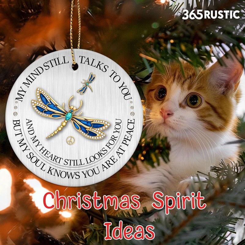 Memorial Christmas Ornament for Tree, Car, Home Decoration, 2-Side Printed