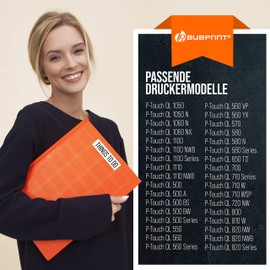 Bubprint 20 labels compatible to replace Brother DK-22210 DK22210 for P-Touch QL1050 QL1060N QL500BW QL550 QL560 QL570 QL580N QL700 QL710W QL720NW QL720NW QLL 810W