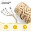 Jute Twine String - 164ft 6mm Eco-Friendly Heavy-Duty Cord for