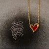 UniLogue Preference Exquisite Design Dainty Red Heart Choker Chain for