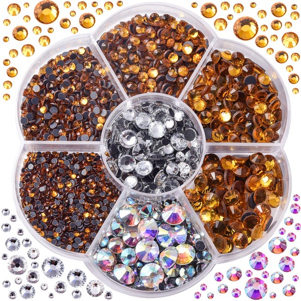 Blinginbox 3000pcs Hotfix Rhinestones, Crystal Hotfix Rhinestones Mixed Sizes SS6-SS30