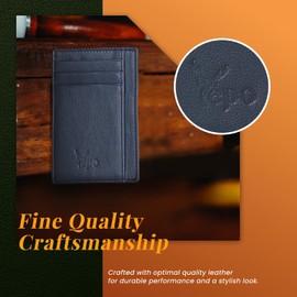Tepo Mens Wallet Slim and Sturdy, Thin Wallet with RFID Blocking,Minimalist Leather Wallet, Credit Card Holder for Men