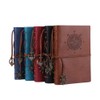 Faux leather diary, notebook, reusable spiral bound, classic, chequered, travel