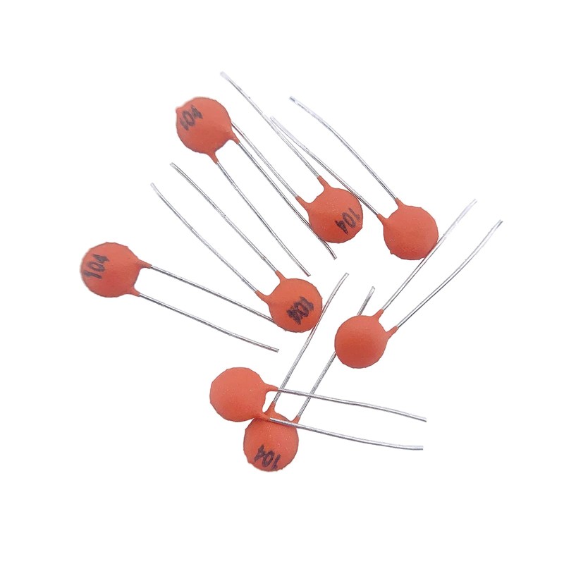 Cermant 100pcs 100nf Ceramic Disc Capacitor,0.1uf DIP Electronic Components,104,Ceramic Chip