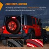 Nilight Spare Tire Brake Light Red Double Row LED Ring