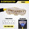 30 Amp 4 Prong Twist Lock to 110 Adapter Cord,