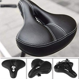 Comfortable Soft Saddle Bicycle Wide Bike Cushion Seat with Waterproof Cover