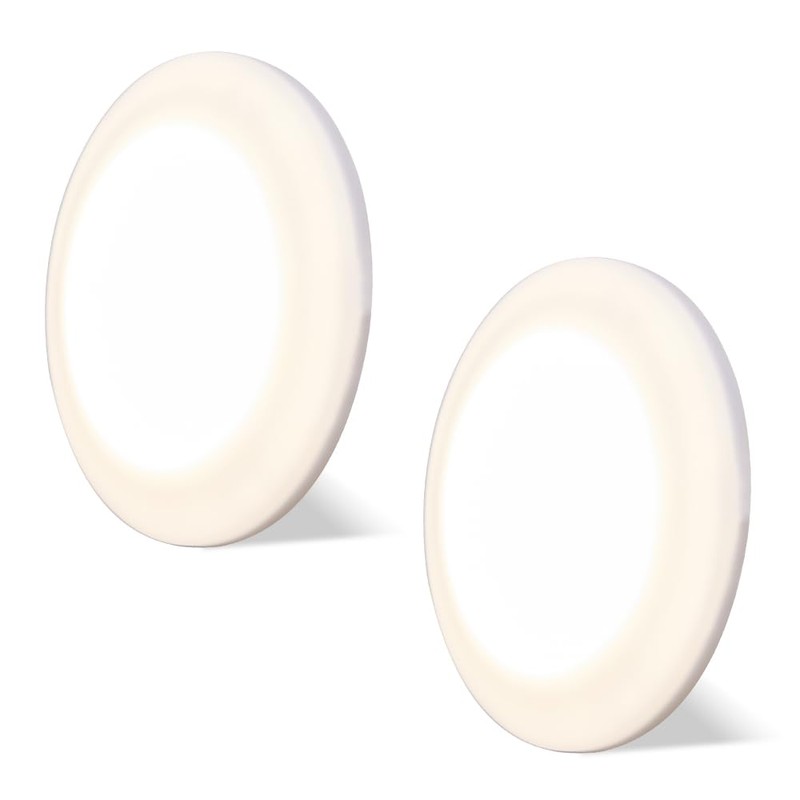 Facon 4.5" LED RV Puck Light Surface Mount - 2Pack,
