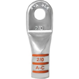 Bay Marine Supply Power Lugs – 2/0 AWG 5/16" (10 Pack) – Heavy Duty Tinned Copper Cable Ring Terminals by FTZ 91766