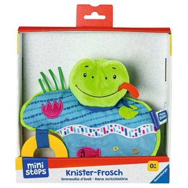 Ravensburger ministeps 4156 Crinkle Frog Comforter with Teether and Crinkle Sound, Baby Toy from 0 Months