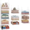 Yuyetuyo ﻿5 Tier Hanging Closet Organizer Separable Hanging Closet Shelves