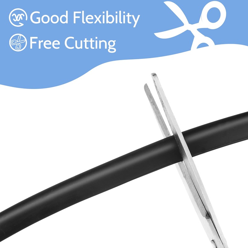 Rubber U Channel Edge Trim, Door Seal Strip, Fits Edge