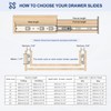 Probrico 1 Pair 18 Inch Soft Close Drawer Slides, Ball