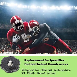 HEWEIU 2 Pack Replacement Speedflex Screws Football Helmet Thumb Screws fit for Speedflex Helmet Cam Lock Thumb Chin Strap Football Screws Riddell SpeedFlex Speed Flex Helmet Parts Assemble