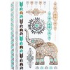Pinkele3 Temporary Elephant Tattoo Mandala Tattoo Bracelet 3 Sheets Gold
