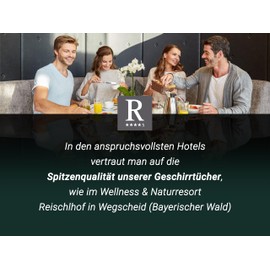 ZOLLNER Set of 4 Cotton Kitchen Towels in 50 x 50 cm - Absorbent and Durable Kitchen Towels - Washable up to 60 °C - in Black Checked - Catering Quality - Oeko Tex® Certified