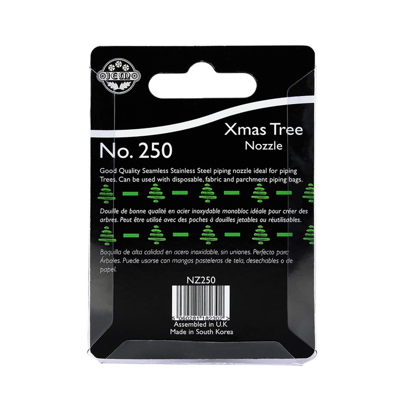 JEM Christmas Tree Piping Nozzle no. 250, Silver