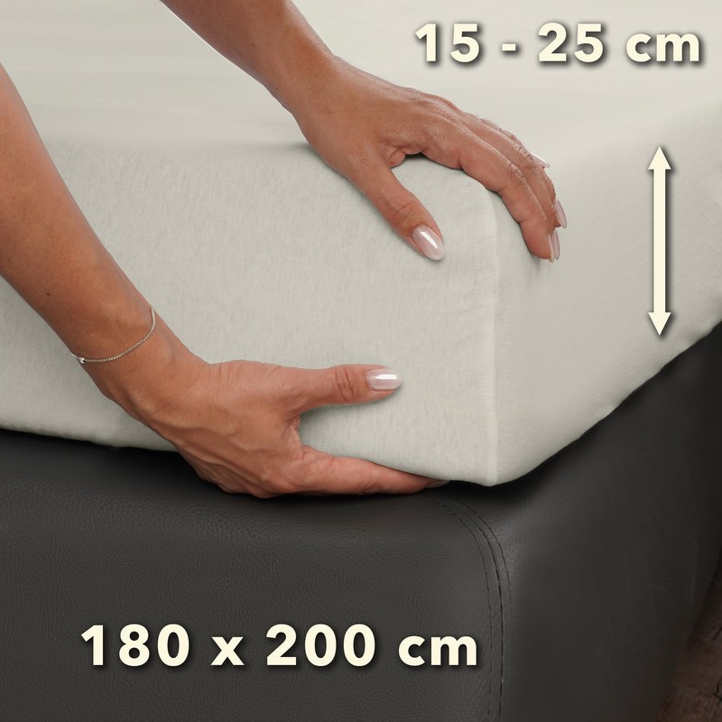 STUDIO Basic Fitted Sheet, 180 x 200 cm, 100% Combed