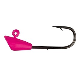 Trout Magnet Jig Heads - 1/64 oz Pink 25 Pack - Shad Dart Head Shape Hook with Lure Body Securing Barb - Balanced Jigs and Hooks for Trout, Crappie, Bass, Panfish - Freshwater Saltwater Fishing Gear