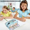 ONCCI Pencil Case with 3 Compartments Teenager Girls Pencil Case