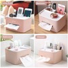 MultiFunctional Tissue Holder Dispenser, Tissue Box Cover with Storage,desktop storage
