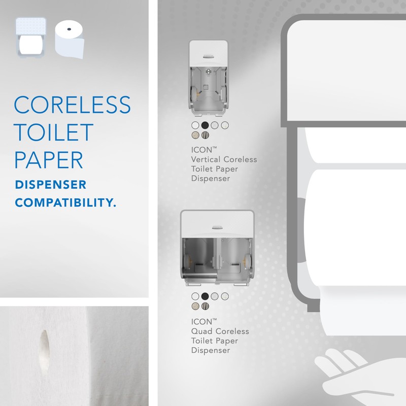 Scott Professional Essential Coreless High-Capacity Standard Roll Toilet Paper, Bulk