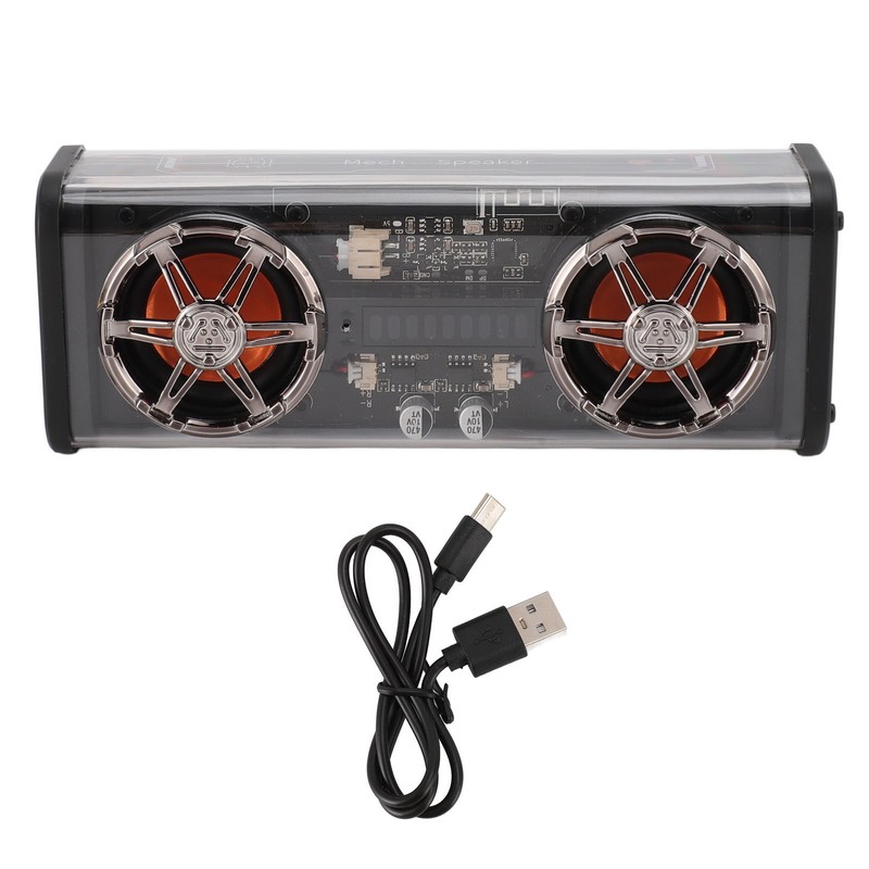 Transparent Bluetooth Speaker 2x5W Subwoofer Portable Wireless Bluetooth 5.3 Speakers