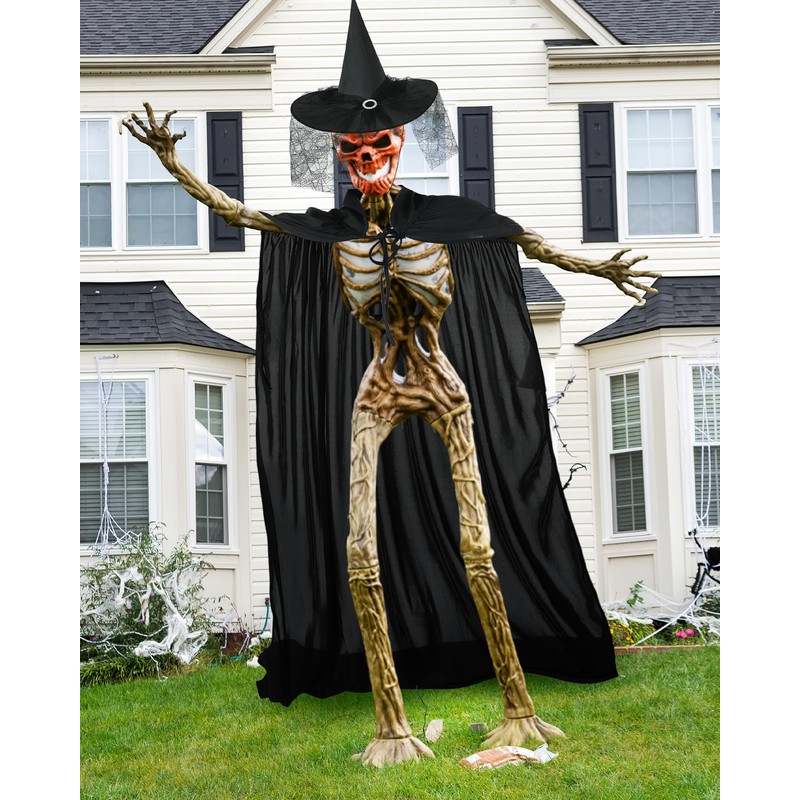 Tarpop Halloween 12 ft Skeleton Outfit Set Giant Skeleton Witch