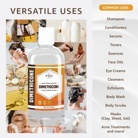 33rd Parallel | DIMETHICONE Oil (16 oz) 100% Pure, Cosmetic Grade | Widely Used in Moisturizers, Lotions, Primers, Foundations, Hair Products, Sunscreen, Wound Care | 16 Ounces