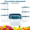 EFISH 10 Pieces Rectangle Plastic Portion Box Sets with Lid,