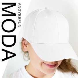 ANGYBEFUN Gorras de Béisbol para Hombre - Mujer Sombrero Casquillo de Tenis Hip Hop Baseball Algodón Cap Trucker Camionero, Unisex Adulto, Talla única, Ajustable (White)