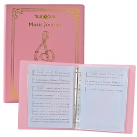 Sheet Music Folder, Choir Holder, Sheet Music Organizer, Sheet Music Binder, for Choir Singer, Stage Performance Letter Size Music Binder 40 Pages Capacity Writable Choir Folder (Vibrant Pink)