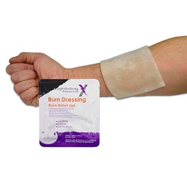 Lightning X Products Cooling Burn Relief Gel 4x4 Inch Burn Dressing Sterile Trauma Hydrogel